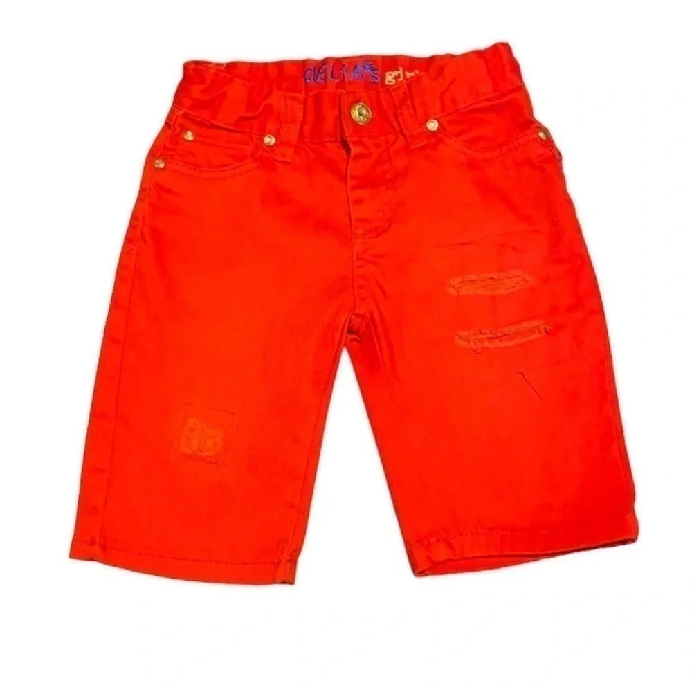 Delia’s Girl red denim distressed shorts (8) 🛍